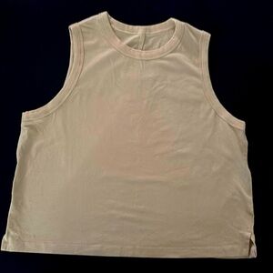 Lululemon tan crop muscle tank